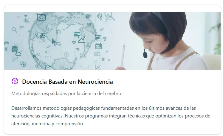 Docente utilizando neurociencia en el aula digital